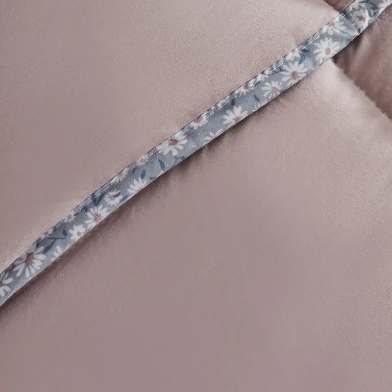 Karaca Dexie Einzelbettdecke, Rosa, 155x220, 50x70 cm