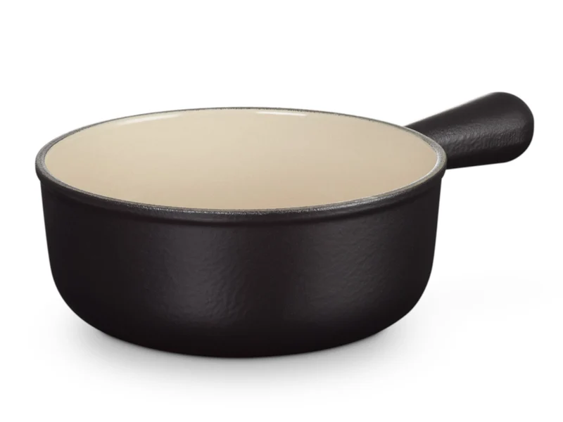 Le Creuset Caquelon Tradition schwarz matt 20cm