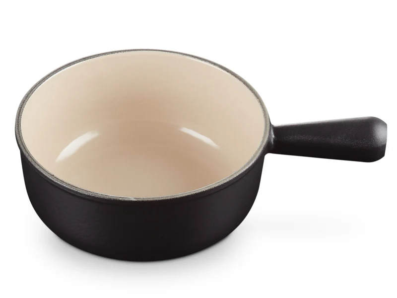 Le Creuset Caquelon Tradition schwarz matt 20cm