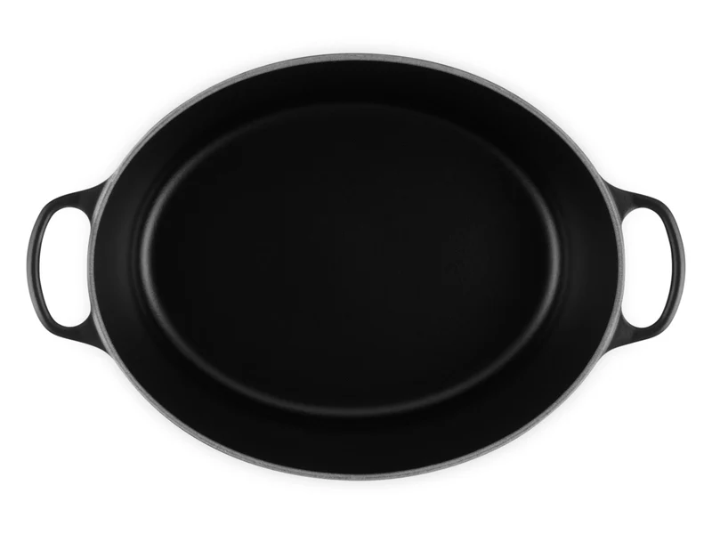 Le Creuset Bräter Signature oval schwarz matt 40cm