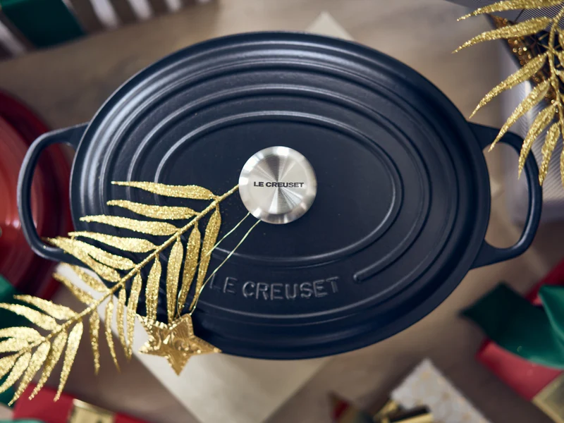 Le Creuset Bräter Signature oval schwarz matt 40cm