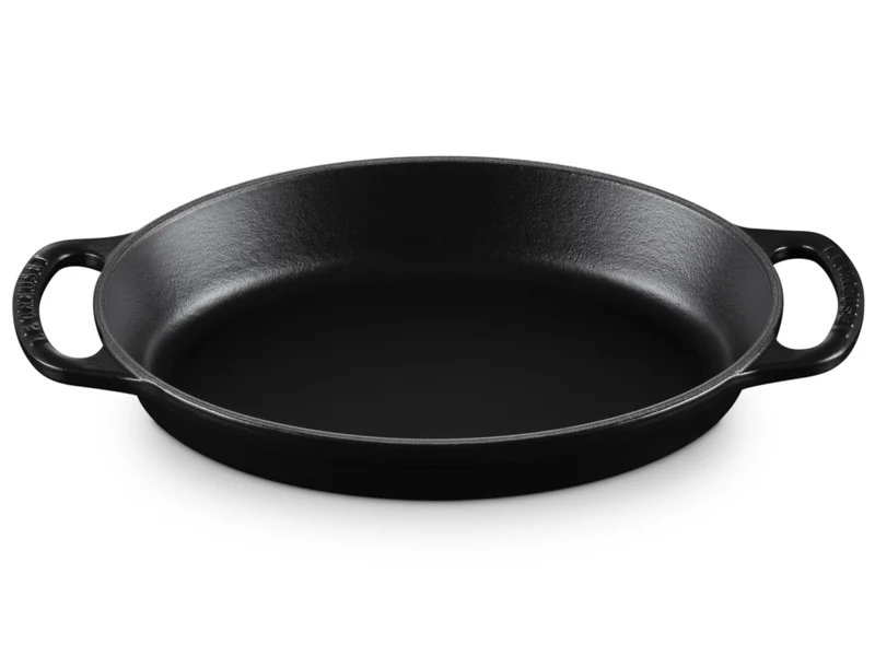Le Creuset Backform Signature oval schwarz matt 24cm