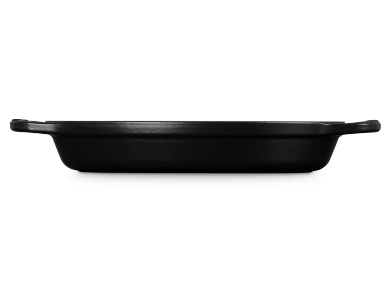 Le Creuset Backform Signature oval schwarz matt 24cm