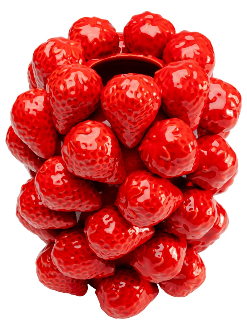 KARE Design Vase Strawberries Rot 24cm