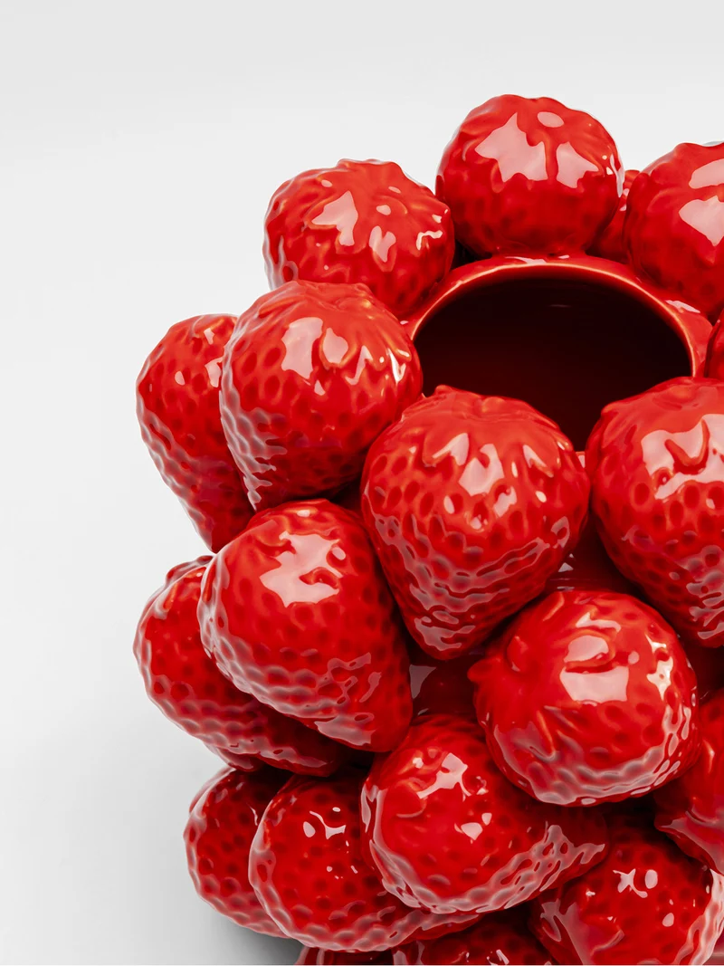 KARE Design Vase Strawberries Rot 24cm
