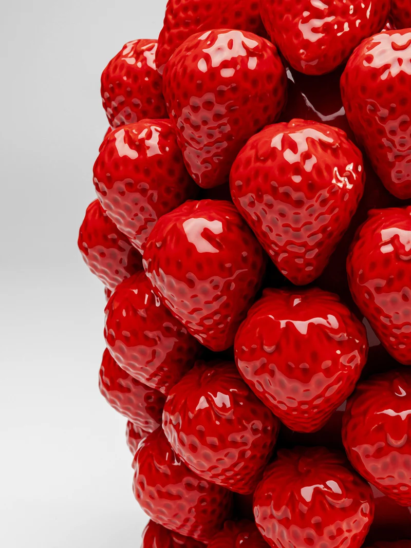 KARE Design Vase Strawberries Rot 30cm