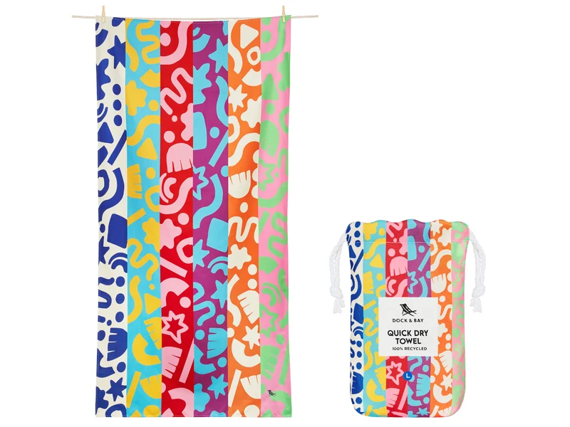 Dock & Bay Kids Beach Towel L Power of Positivity 160x90cm