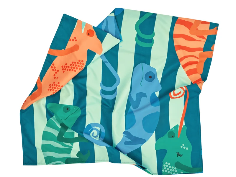 Dock & Bay Kids Beach Towel L Karma Chameleon 160x90cm