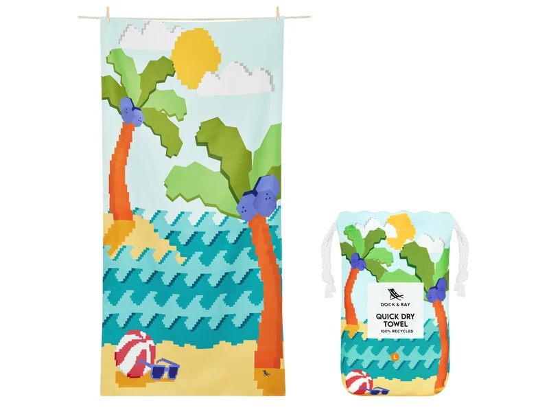 Dock & Bay Kids Beach Towel L Build-A-Beach 160x90cm