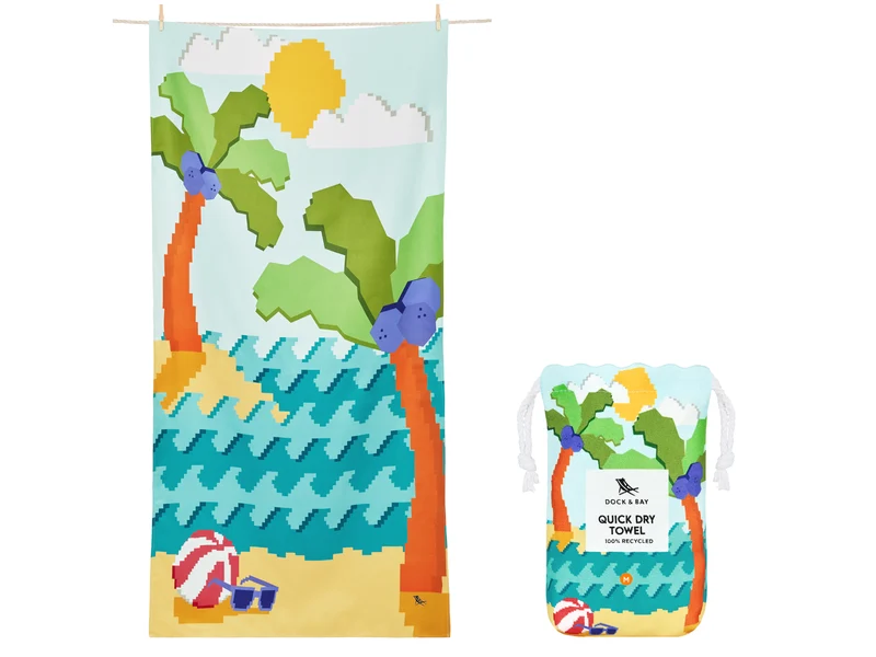 Dock & Bay Kids Beach Towel M Build-A-Beach 130x70cm