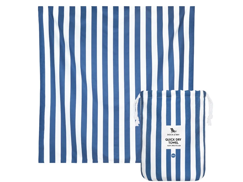 Dock & Bay Beach Towel XXL Whitsunday Blue 180x200cm