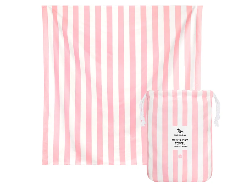 Dock & Bay Beach Towel XXL Malibu Pink 180x200cm