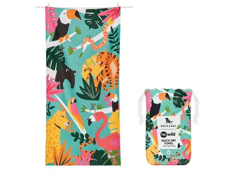 Dock & Bay Beach Towel L Wild Things 160x90cm
