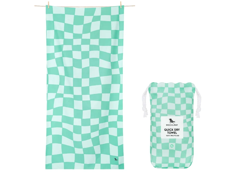 Dock & Bay Beach Towel XL Check Mate 200x90cm