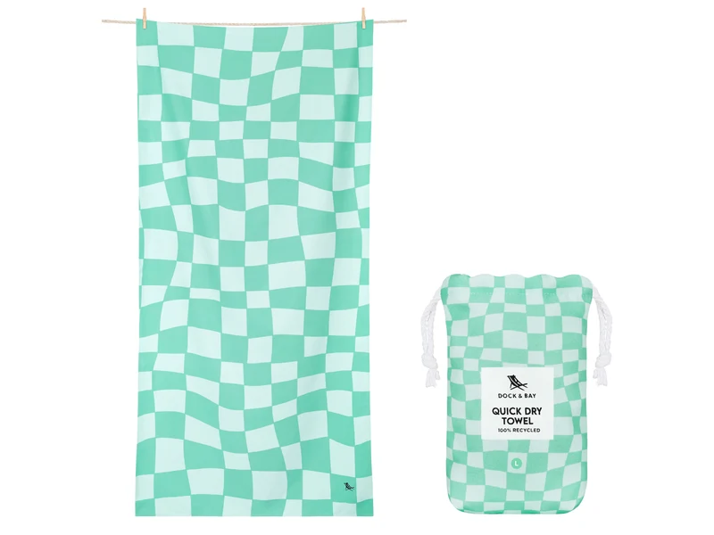 Dock & Bay Beach Towel L Check Mate 160x90cm