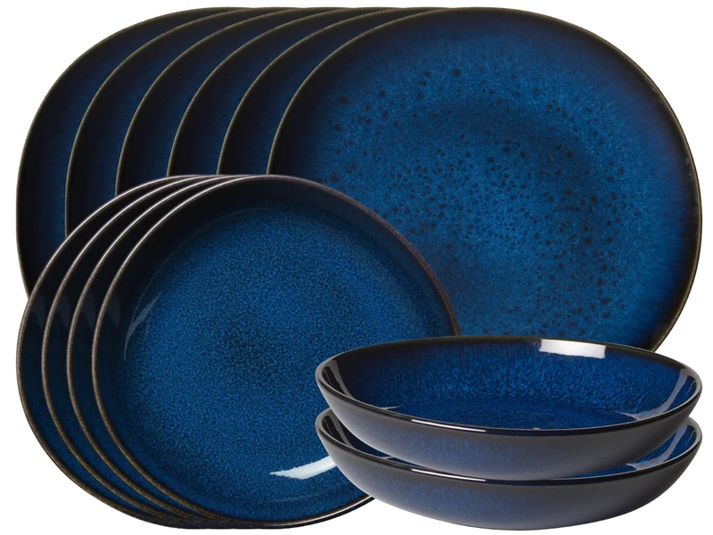 like. by Villeroy & Boch Lave bleu Tafelset 12tlg
