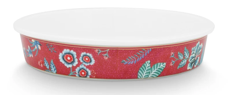 PIP STUDIO Flower Festival Backform rund dark pink 25,5 cm