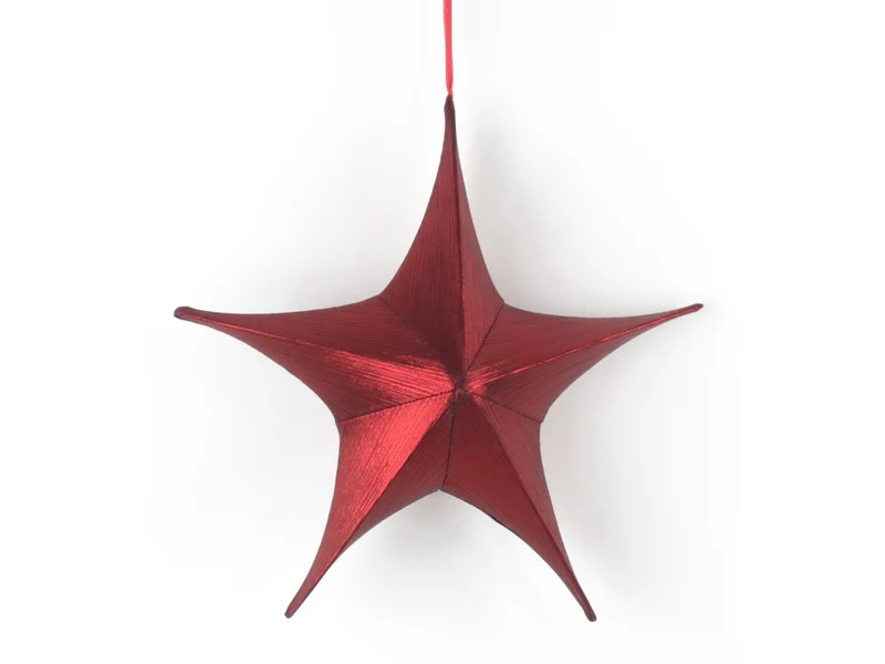 Werner Voß GmbH Dekostern Starlet rot-metallic 110 cm