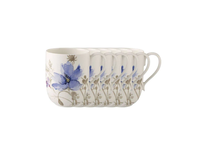 Villeroy & Boch Mariefleur Gris Basic L-Macchiato Becher 0,48l Set6
