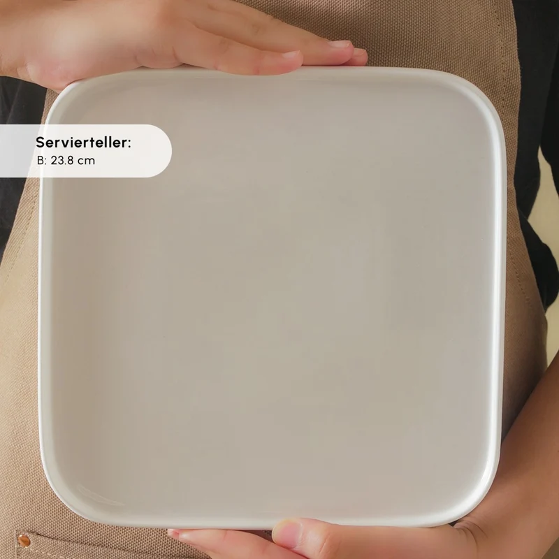 Karaca Stream Pure Cubique 35-Teiliges 6-Personen Frühstücksset Quadrat