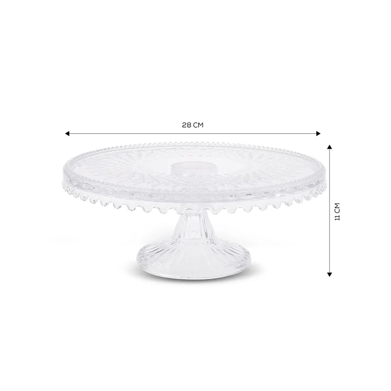 Karaca Crystal Dekorativer Kuchenständer 28x11 cm