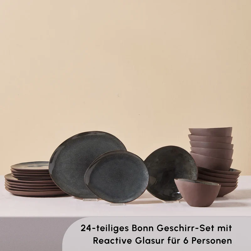 Karaca Bonn Reactive Geschirrset, 6 Personen, 24 teilig