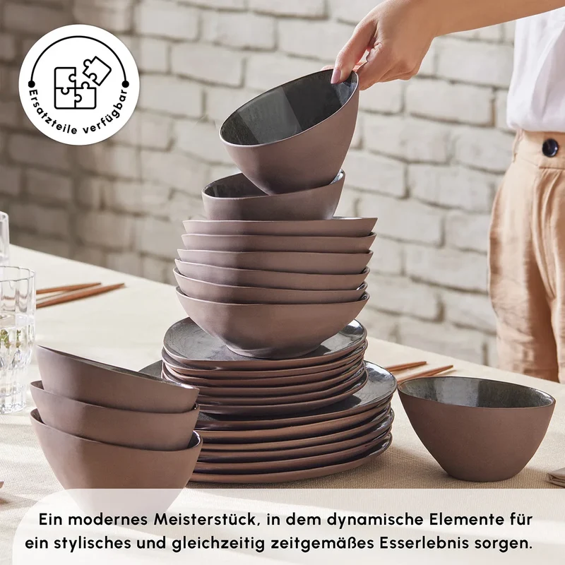 Karaca Bonn Reactive Geschirrset, 6 Personen, 24 teilig