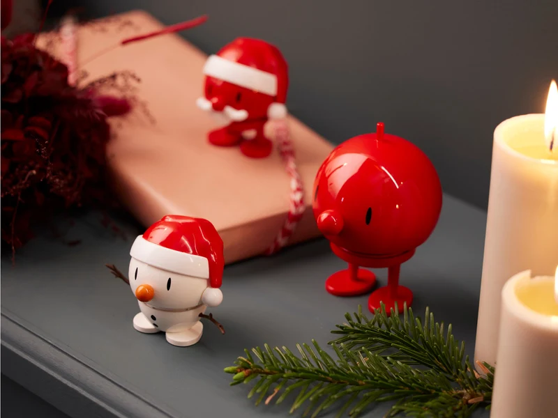 Hoptimist Santa Snowman S white 7,2cm
