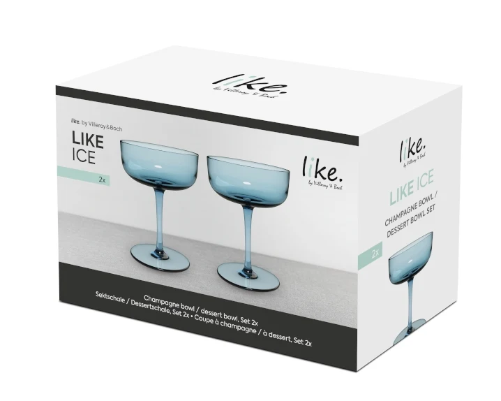 like. by Villeroy & Boch Like Ice Sektschale / Dessertschale Set 2tlg