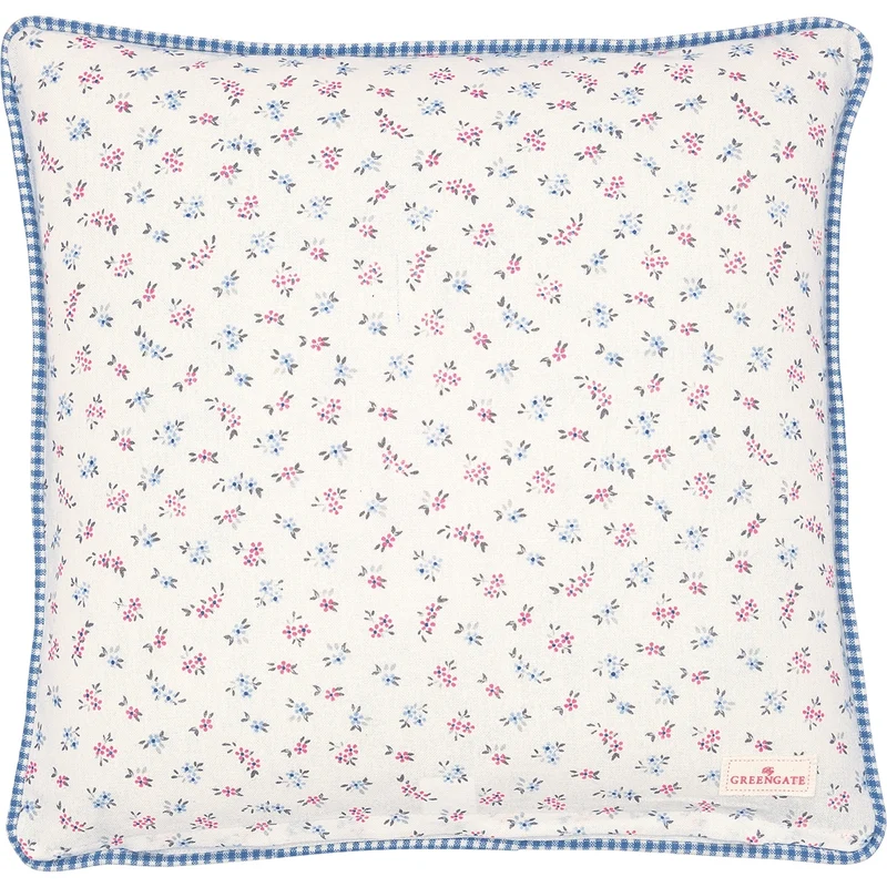 Greengate Laura Moments Kissenhülle dusty blue emb. 40x40 cm