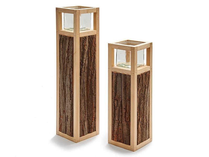 Holzsäule 'Barky' 60cm