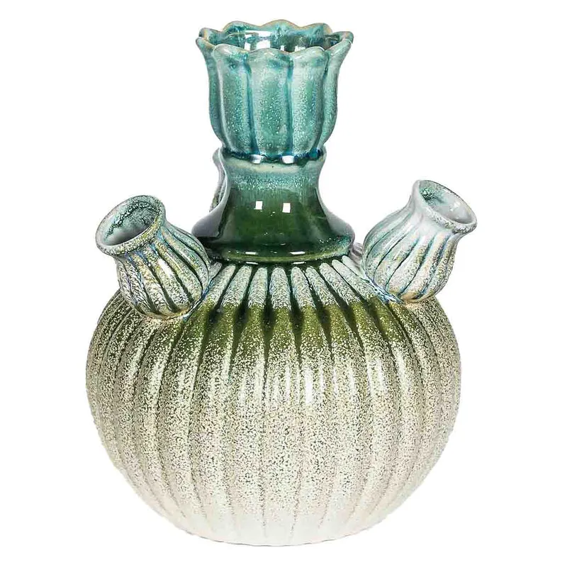 Keramik-Tulpenvase blau 22x22x27,5cm