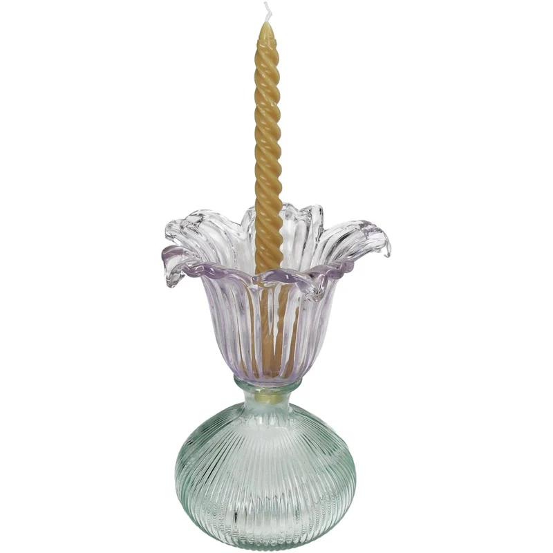 Vase Glas Multi 16x16x23cm Lila-Blau