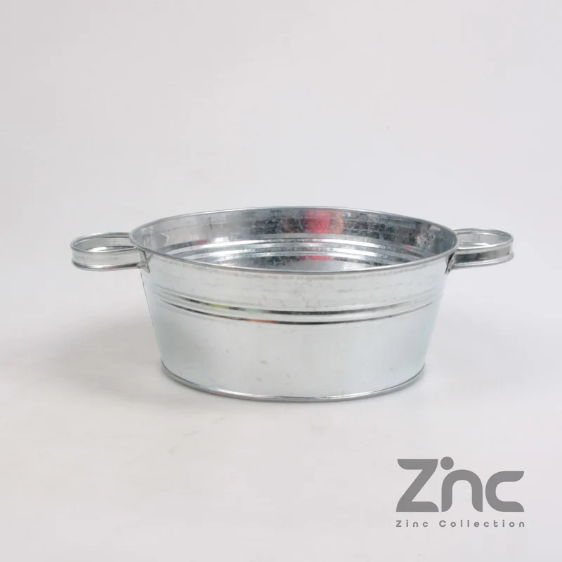 Zinkwanne 2,5 lm/Ohren D24,5 H10 B20 cm