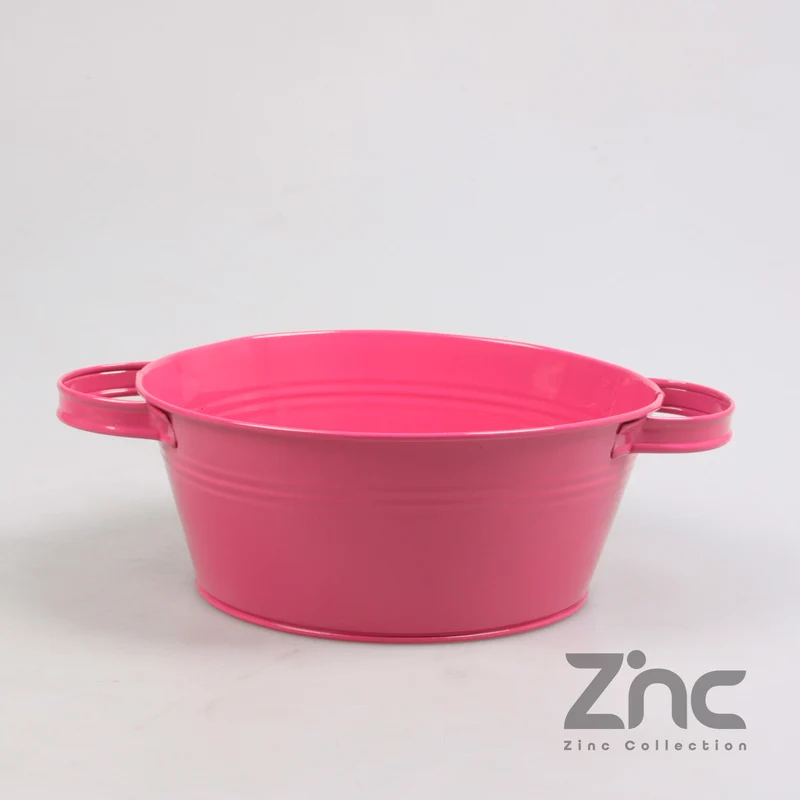 Zinkschale 1,5 lm/Ohren D22 H9,5 B17 cm Zählagenta