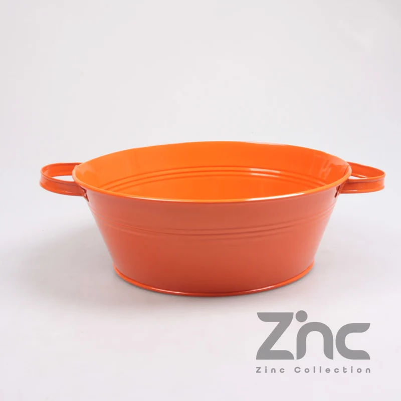 Zinkwanne 1,5 lm/Ohren D22 H9,5 B17 CM Orange