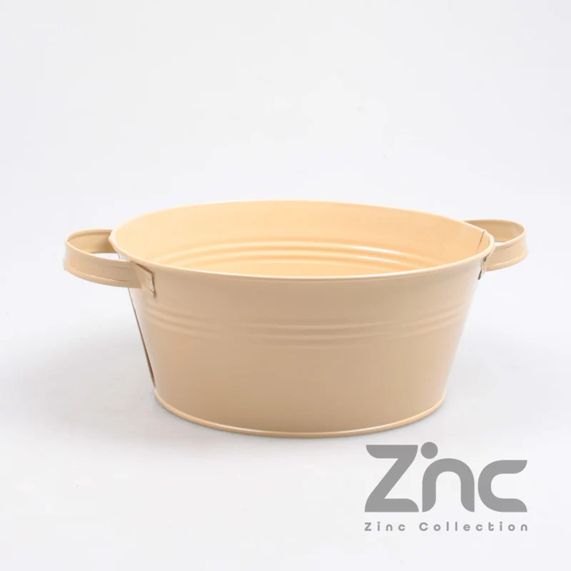 Zinkschale 1,5 l/Ohren D22 H9,5 B17 cm Kamel