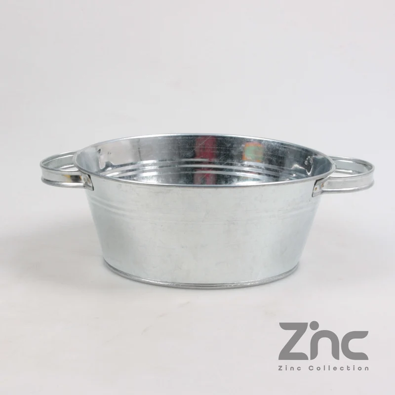 Zinkschale 1,5 l/Ohren D22 H9,5 B17 cm