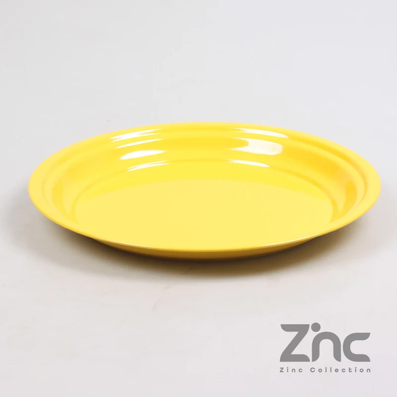 RUNDE ZINK-GRUNDPLATTE S 30 x 2,5 CM GELB