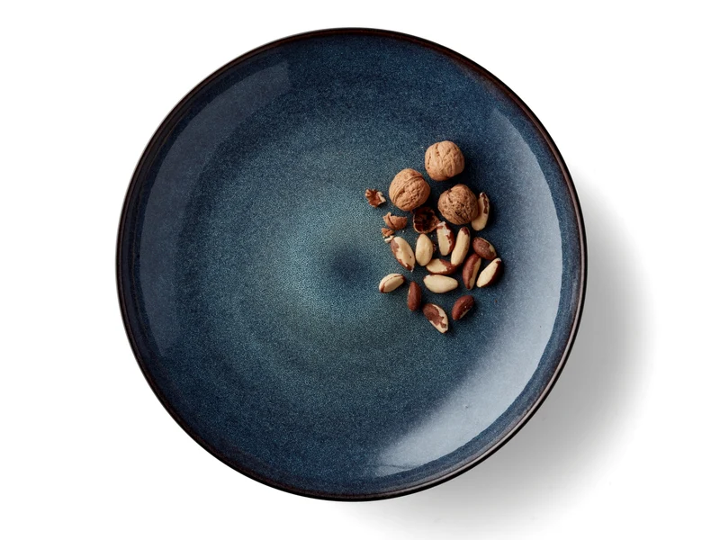 Bitz Servierschale matt black / shiny dark blue 40 cm