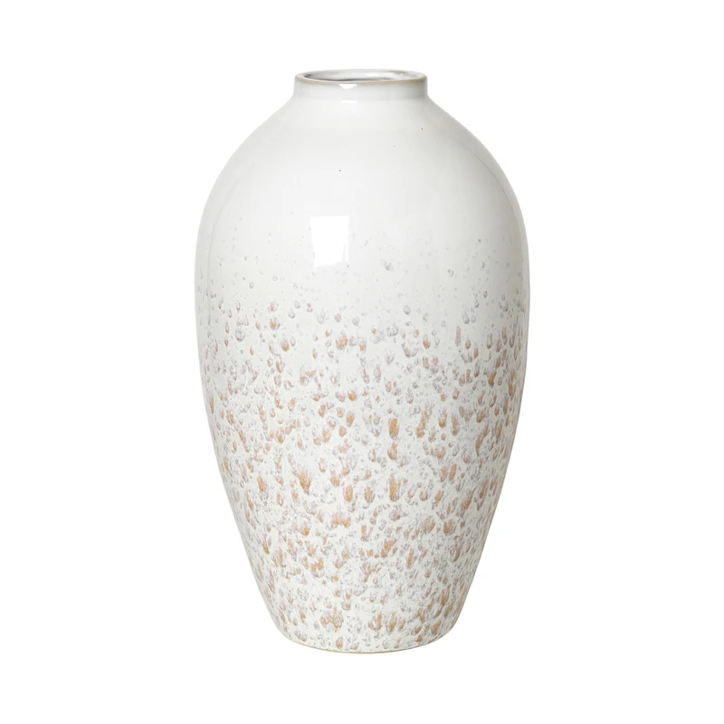 Broste Copenhagen Ingrid Vase L Keramik Rainy Day / Indian Tan 40 cm