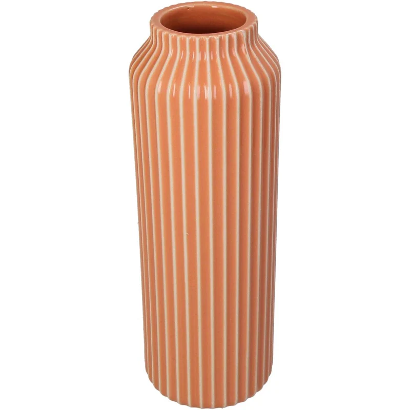 Vase Steingut Orange 9,5x9,5x26cm