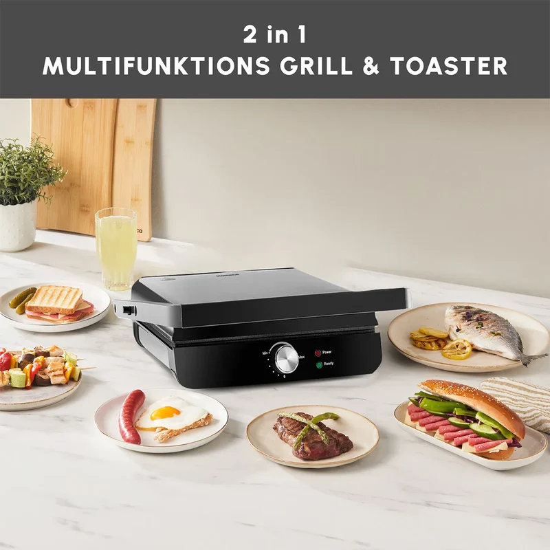 Karaca Toastmaster Inox Toaster und Grillmaschine, 2000W