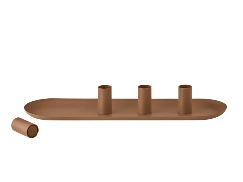 Blomus LOHA Kerzenhalter oval amber brown 37cm