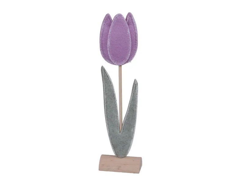 2 Filztulpen/stehende Fliederblüte 8x4,5x30,5 cm