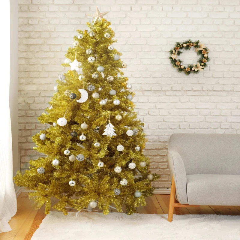 Karaca Goldener Weihnachts-Tannenbaum 210 cm