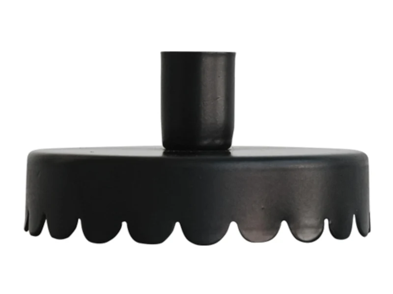 Eulenschnitt Kerzenhalter Mini Welle schwarz 4,9 cm