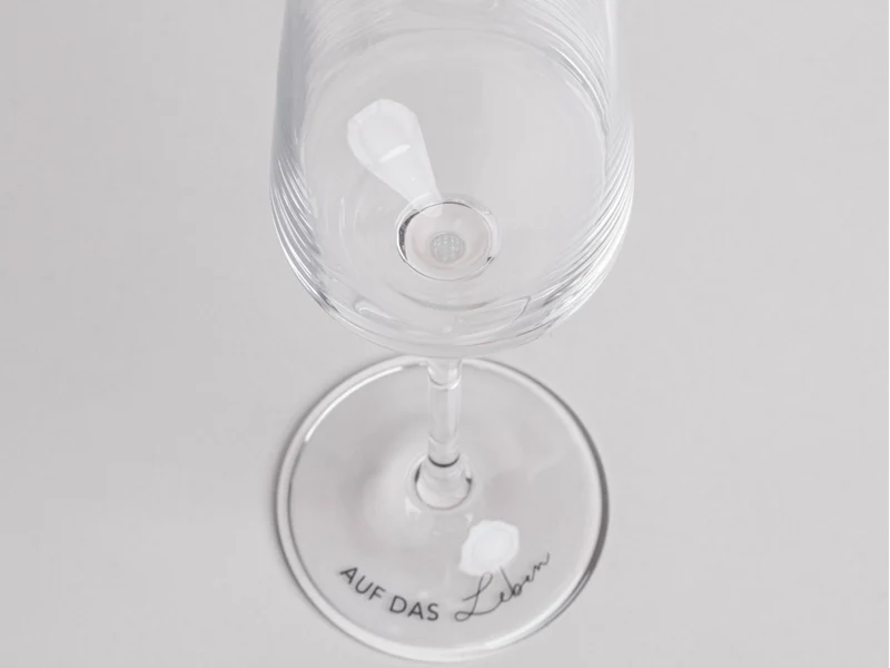 Eulenschnitt Sektglas Auf das Leben klar 2,1l