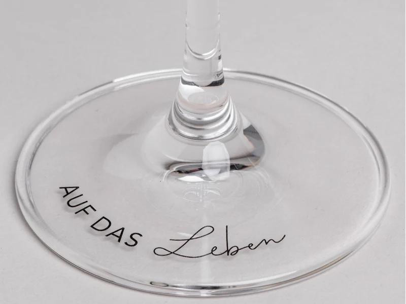 Eulenschnitt Sektglas Auf das Leben klar 2,1l