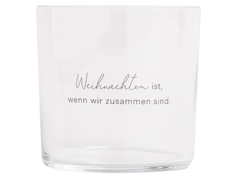 Eulenschnitt Trinkglas Weihnachten ist klar 0,35l